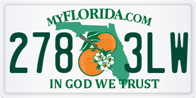 FL license plate 2783LW