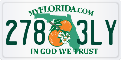 FL license plate 2783LY