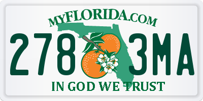 FL license plate 2783MA