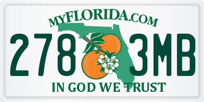 FL license plate 2783MB