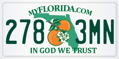 FL license plate 2783MN