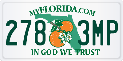 FL license plate 2783MP