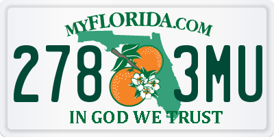 FL license plate 2783MU