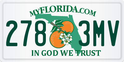 FL license plate 2783MV