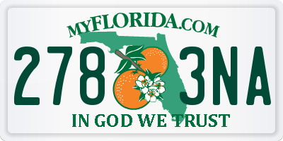 FL license plate 2783NA