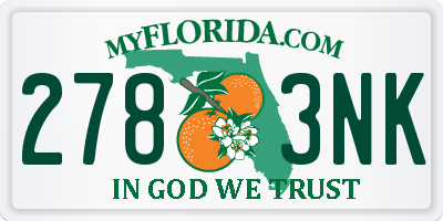 FL license plate 2783NK