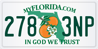 FL license plate 2783NP