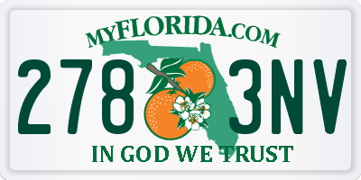 FL license plate 2783NV