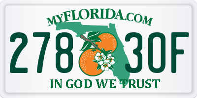 FL license plate 2783OF