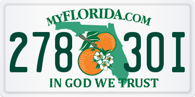 FL license plate 2783OI