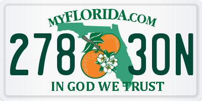 FL license plate 2783ON