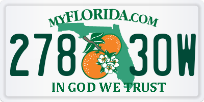 FL license plate 2783OW