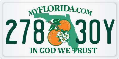 FL license plate 2783OY