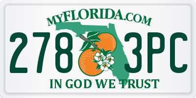 FL license plate 2783PC