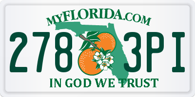 FL license plate 2783PI