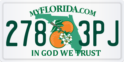 FL license plate 2783PJ