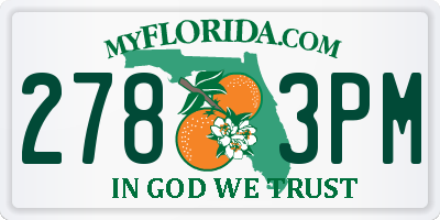 FL license plate 2783PM