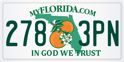 FL license plate 2783PN