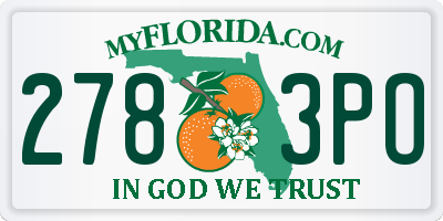 FL license plate 2783PO