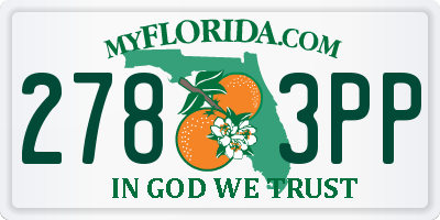 FL license plate 2783PP