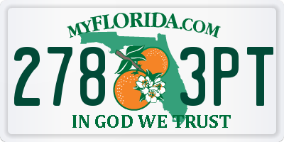 FL license plate 2783PT