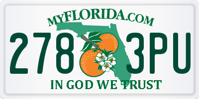 FL license plate 2783PU