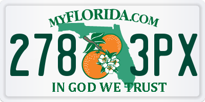 FL license plate 2783PX