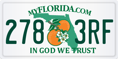 FL license plate 2783RF
