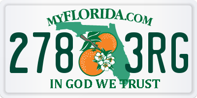 FL license plate 2783RG