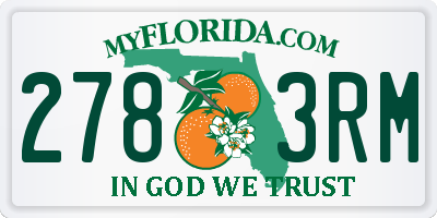 FL license plate 2783RM