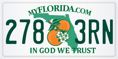 FL license plate 2783RN