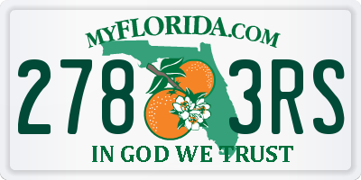 FL license plate 2783RS