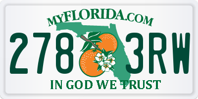 FL license plate 2783RW