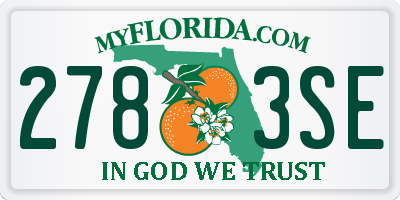 FL license plate 2783SE