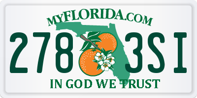 FL license plate 2783SI