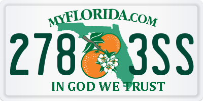 FL license plate 2783SS
