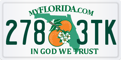 FL license plate 2783TK