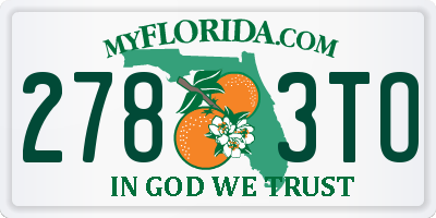 FL license plate 2783TO
