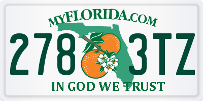 FL license plate 2783TZ
