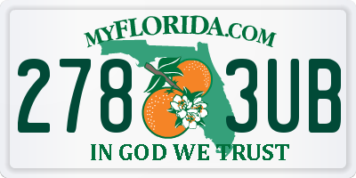 FL license plate 2783UB