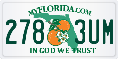 FL license plate 2783UM