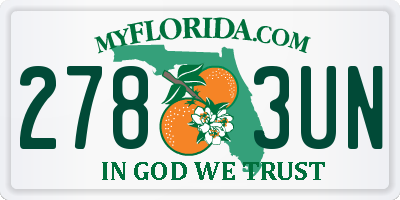 FL license plate 2783UN