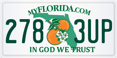 FL license plate 2783UP