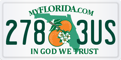 FL license plate 2783US