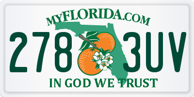 FL license plate 2783UV