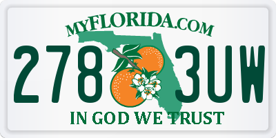 FL license plate 2783UW
