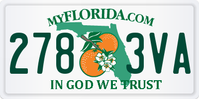 FL license plate 2783VA