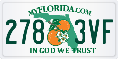 FL license plate 2783VF