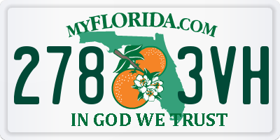 FL license plate 2783VH