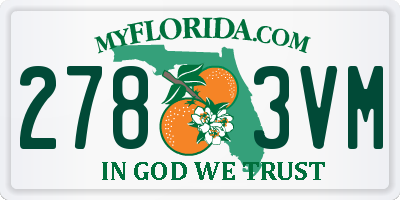 FL license plate 2783VM